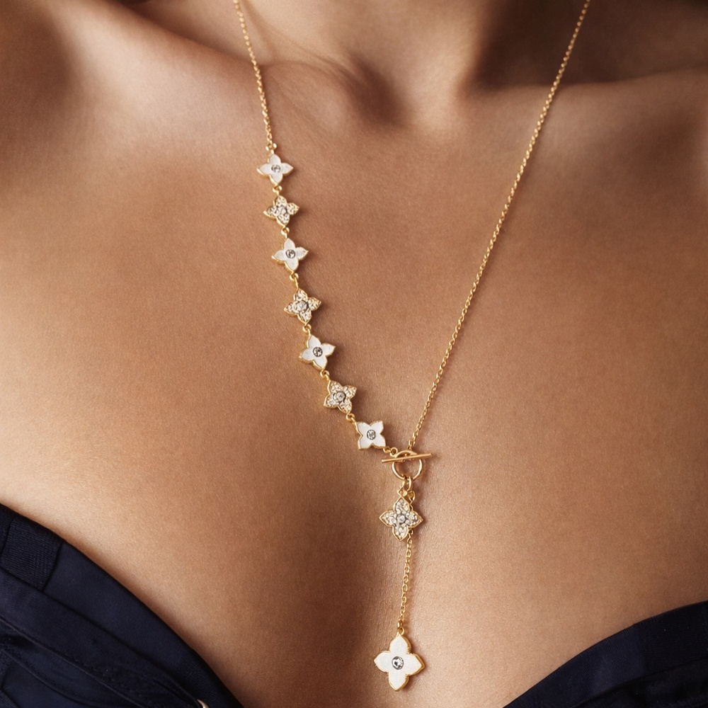 18K Gold plated  Princess Style Necklace Gold